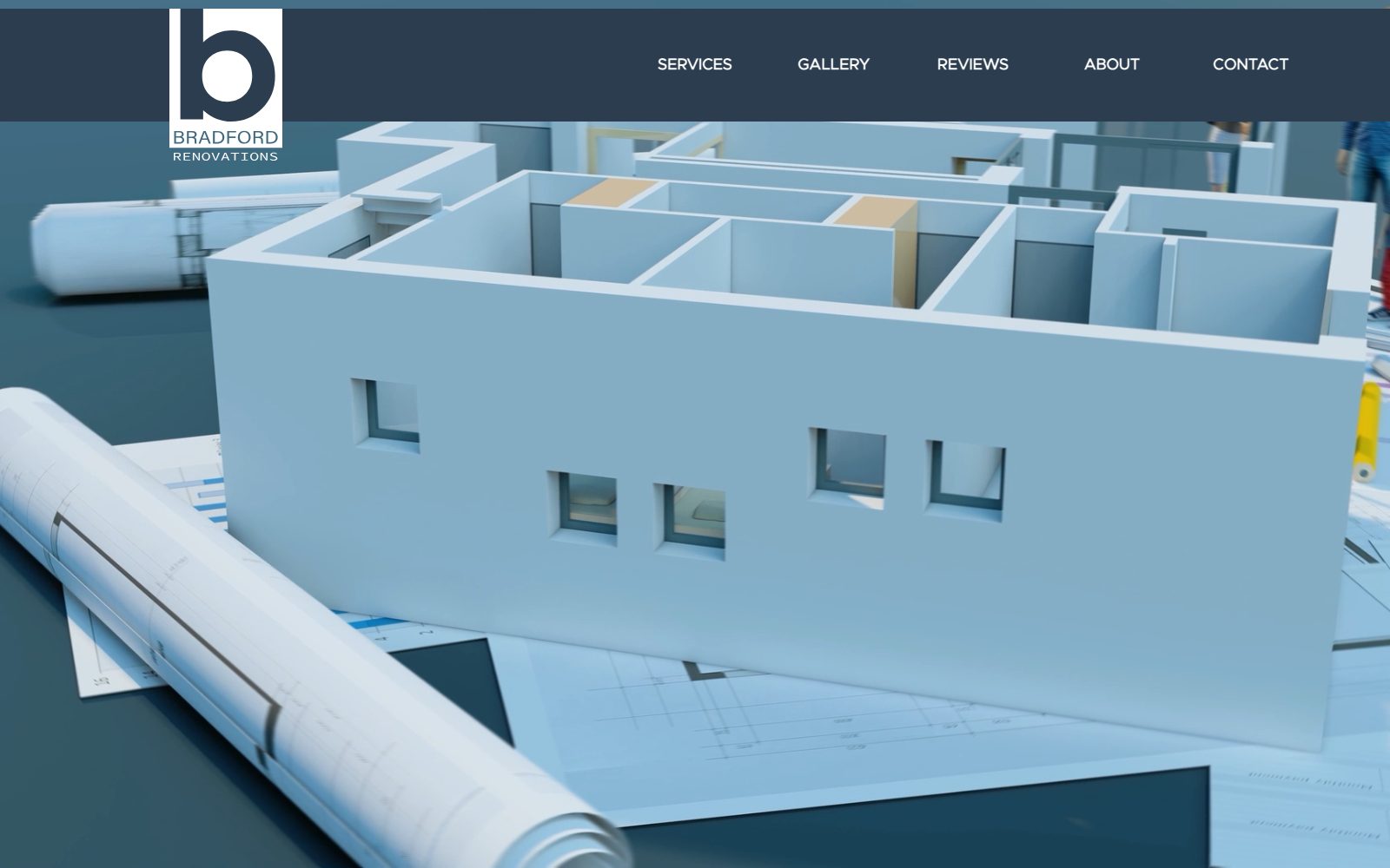 The current bradfordrenovationsllc.com homepage